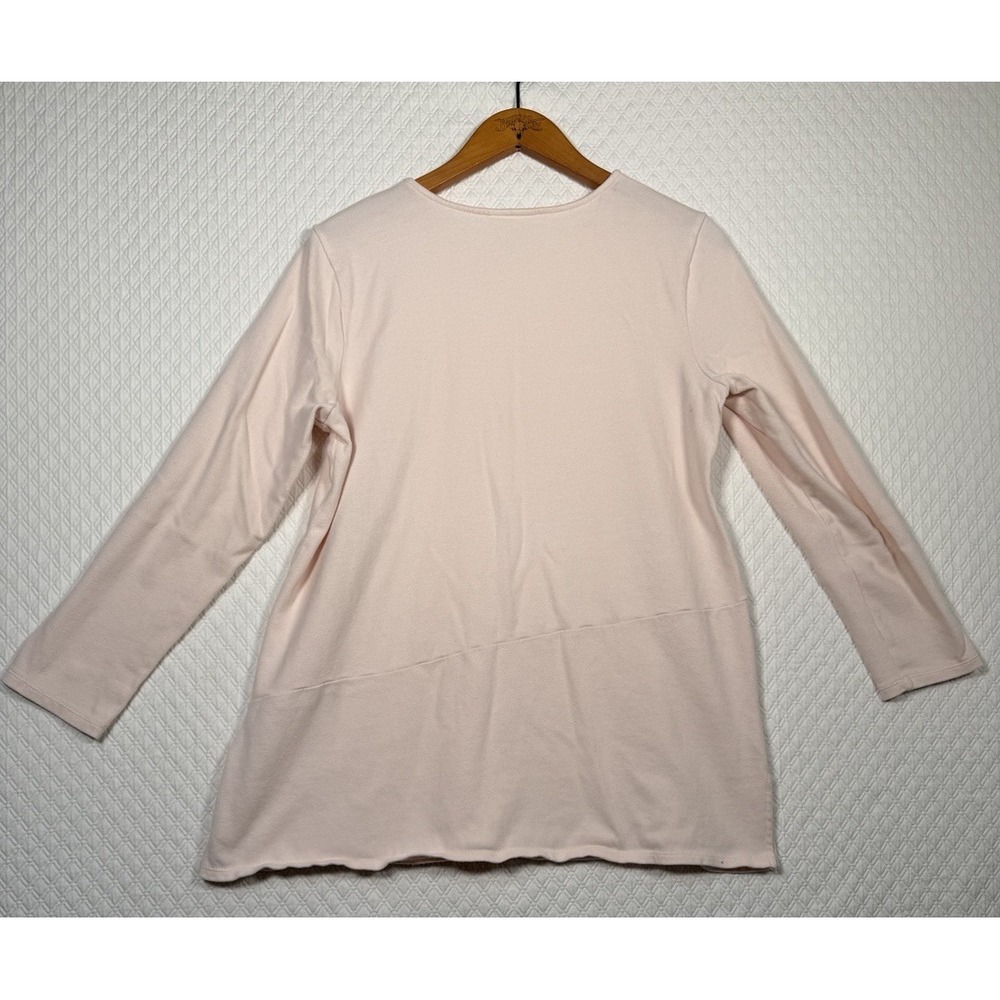 Pure Jill Cotton Tunic‎ Top Women Medium Pink Long Sleeve Soft Casual Comfy